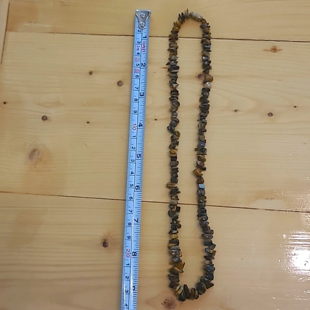 Tigers Eye Stone Chip Necklace 18